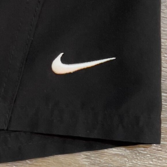 Vintage Nike Swim Spellout Drawstring Black Swim Trunks Board Shorts Men's XL - Picture 2 of 8